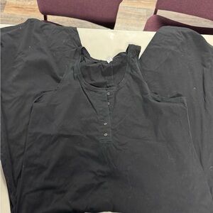 2 Old Navy Rompers- Black Tank romper & long sleeve grey romper